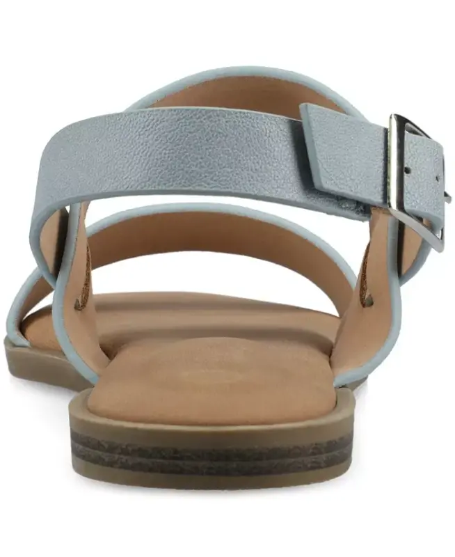 Женские сандалии на плоской подошве с ремешками Lavine Medium and Wide Width Multi Strap - Джинсово-синий - 5
