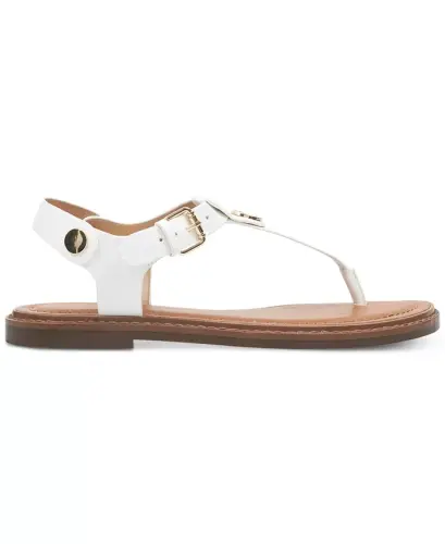 Женские сандалии-шлёпанцы Bennia Thong Flat Sandals-Белые - TOMMY HILFIGER (1)