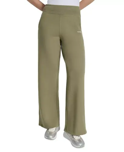 Женские широкие брюки с заклепками и логотипом - Utility Green - 1