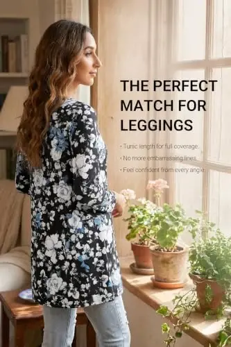Женские топы ENMAIN с рукавом 3/4, нарядные повседневные туники больших размеров, свободные блузки-трапеции, которые можно носить с легинсами - 2