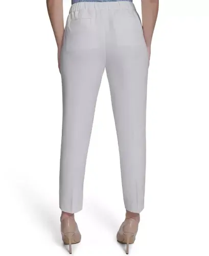 Женские зауженные укороченные брюки Sloane — цвет слоновой кости - TOMMY HILFIGER (1)