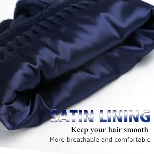 Женские зимние шапки из сатина с кабельной вязкой, мужские шапки с шелковой подкладкой, толстые, мягкие, тёплые шапки. - 3