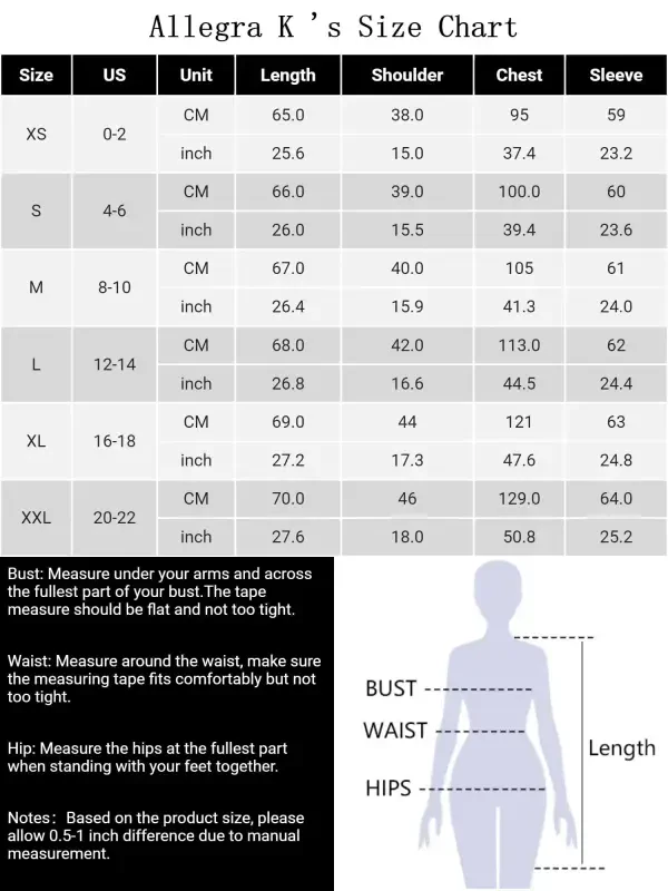 Женский блейзер Allegra K с вырезанным лацканом, одной пуговицей, длиной до бедер в клетку - 6
