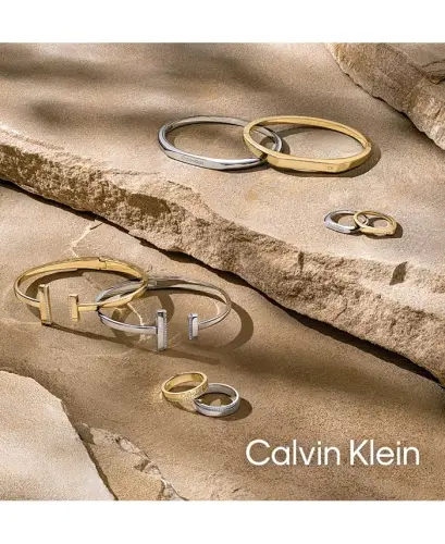 Женский браслет-манжета золотистого цвета с гвоздикой - 3