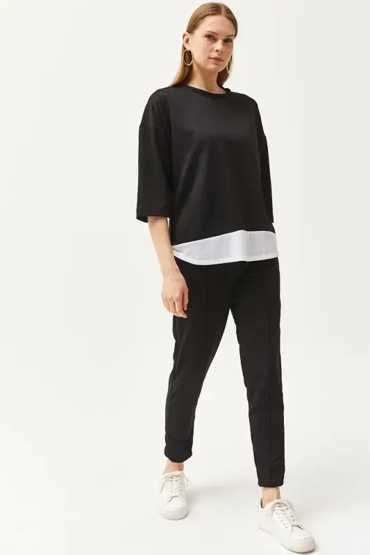 Женский Черный Комплект С Отделкой TKM-19000274-Siy - 5