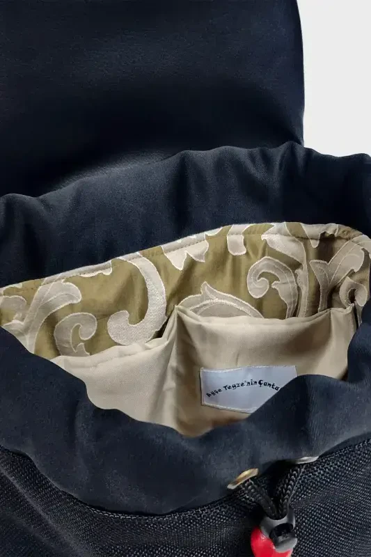 Женский Черный Рюкзак-ЧерныйКрасныйЦветок2 - 5