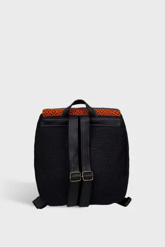 Женский черный рюкзак с драпировкой Ksırt04-Черный - 3