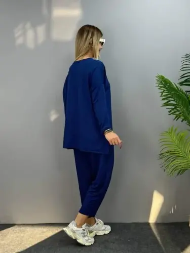 Женский Двухниточный Вискозно-Хлопковый Комплект с Деталями Отделки - BÜYÜKBEDENIZ (1)