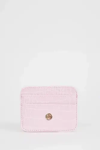 Женский картхолдер из искусственной кожи Croco W2526azns-Pink - 1
