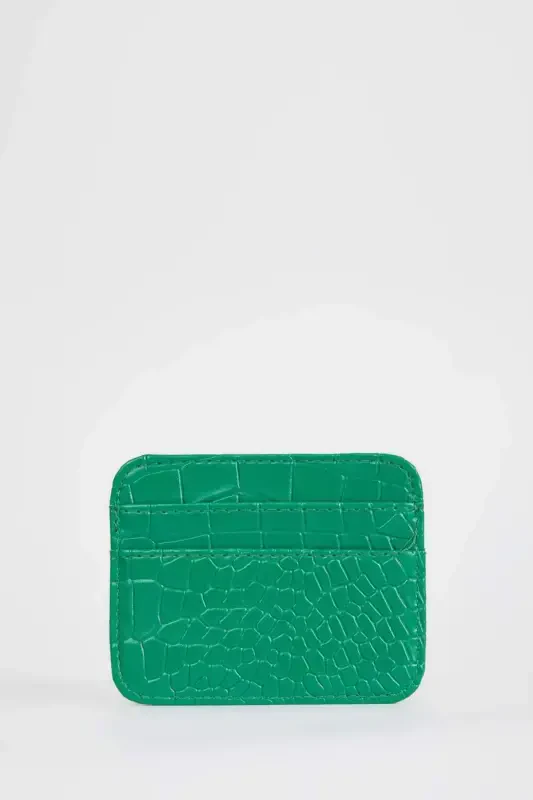 Женский картхолдер из искусственной кожи Croco W2526azns-зеленый - 4