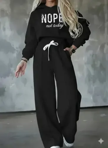 Женский комплект из двух частей с длинными рукавами, принтом 