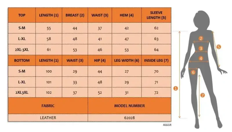 Женский комплект из короткой кожаной куртки с длинными рукавами и молнией спереди и брюк - 4