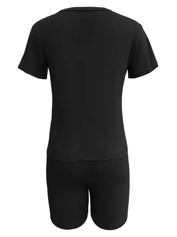 Женский комплект из вискозы с коротким рукавом и принтом якоря - 5