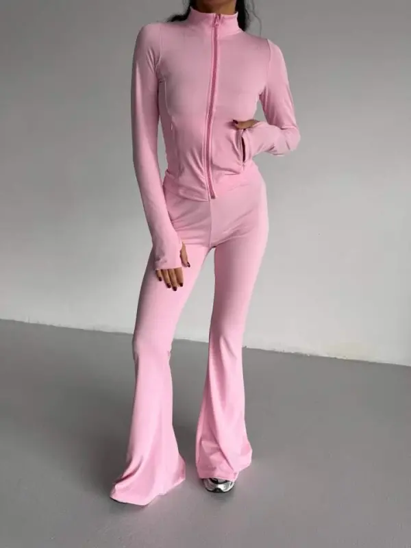 Женский комплект куртка с воротником 