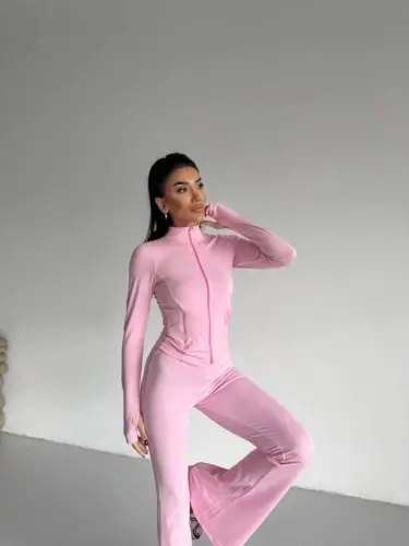 Женский комплект куртка с воротником 