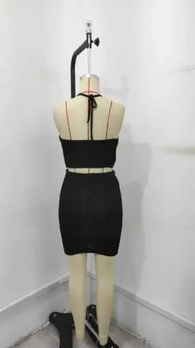 Женский Комплект Трико, Топ и Мини-Юбка без Рукавов - 5