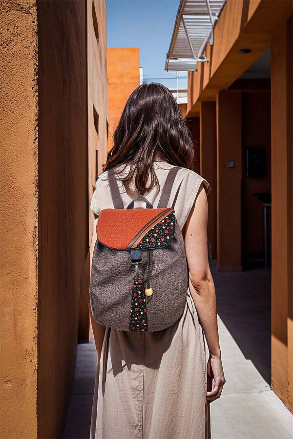 Женский коричневый рюкзак Ksırt04 - 2