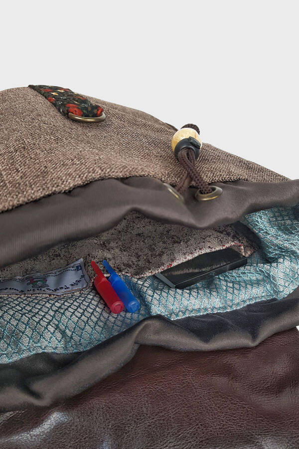 Женский коричневый рюкзак Ksırt04 - 4