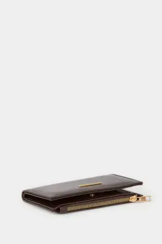 Женский кошелек из искусственной кожи - Кофе - 6