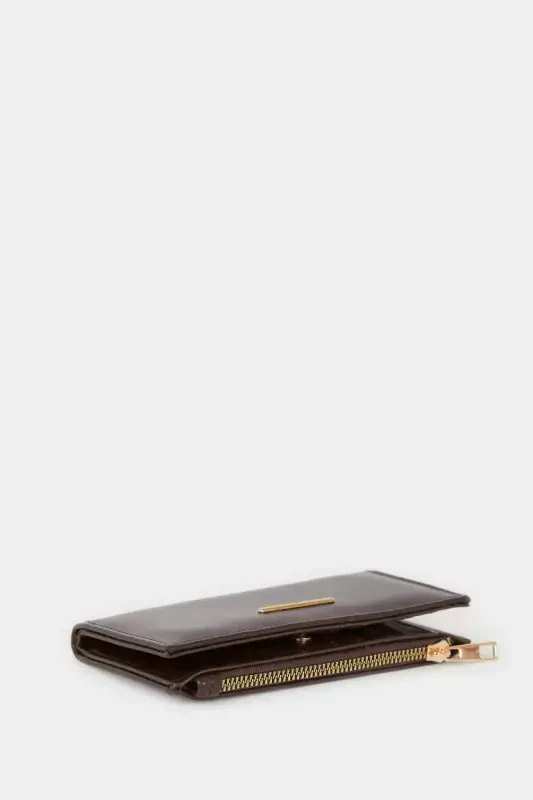 Женский кошелек из искусственной кожи - Кофе - 6