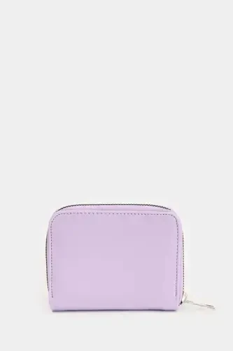 Женский кошелек из искусственной кожи - светло-лиловый - 6