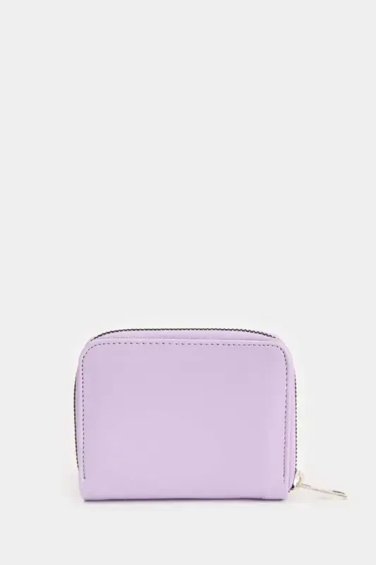 Женский кошелек из искусственной кожи - светло-лиловый - 6