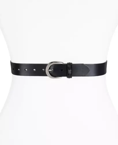 Women's Signature Leather Jean Belt-Black - 6