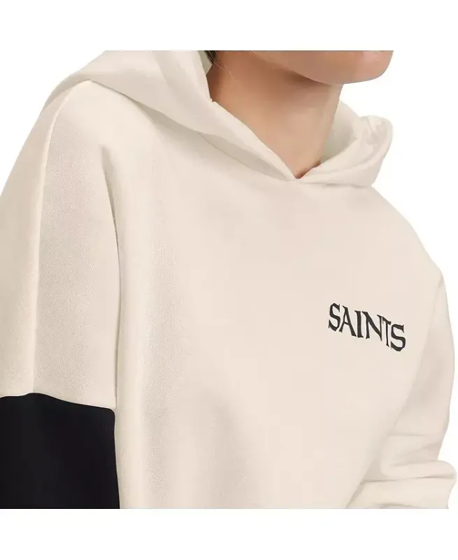 Женский кремовый худи, черный пуловер Harriet New Orleans Saints – кремовый, черный - 2