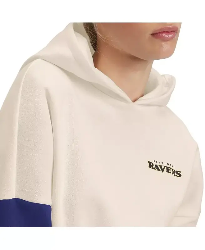 Женский кремовый худи, сиреневый Baltimore Ravens Harriet Pullover-кремовый, сиреневый - 3