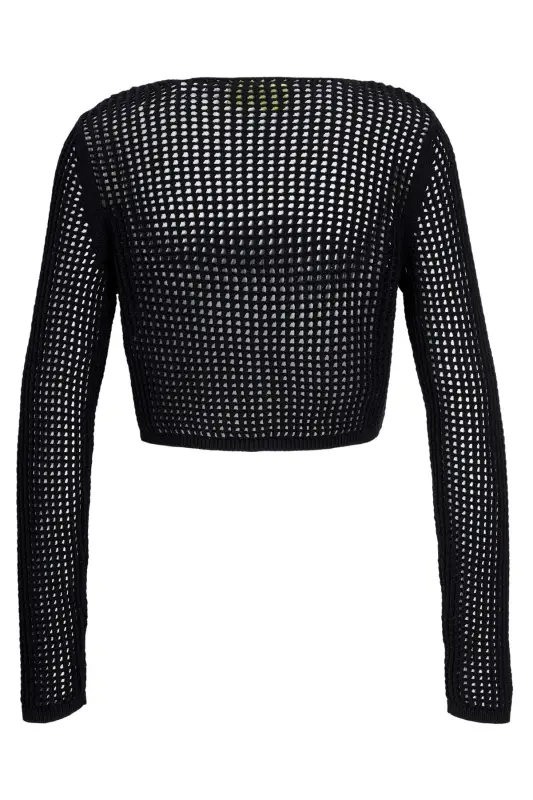 Женский кроп-топ крючком - Presley-Black - 2