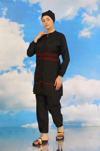 Женский купальник закрытый черный 31061 - 5