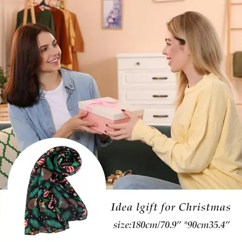 Женский легкий шарф-накидка E-Clover Fashion для весны/лета и зимы - 3