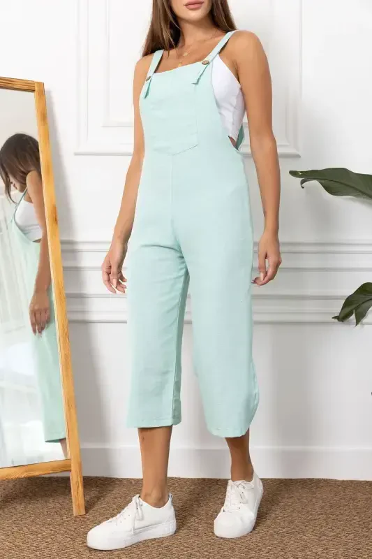 Женский Открытый Мятный Садовый Комбинезон ARM-20K001117-Открытый Мятный - 2