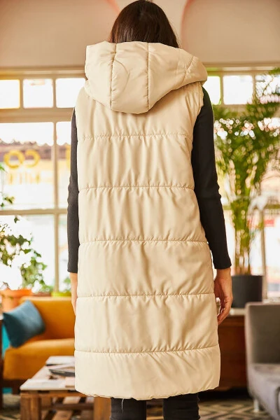 Женский пуховик с капюшоном и карманами YLK-19000007 - 7