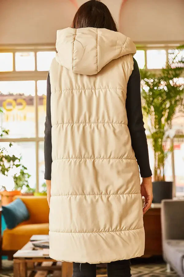 Женский пуховик с капюшоном и карманами YLK-19000007 - 7