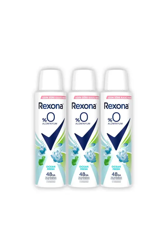Женский спрей-дезодорант Ocean Fresh 0% алюминия 48 часов защиты от запаха пота 150 мл X3 - 3