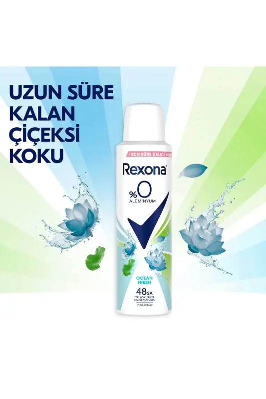 Женский спрей-дезодорант Ocean Fresh 0% алюминия 48 часов защиты от запаха пота 150 мл X3 - 4