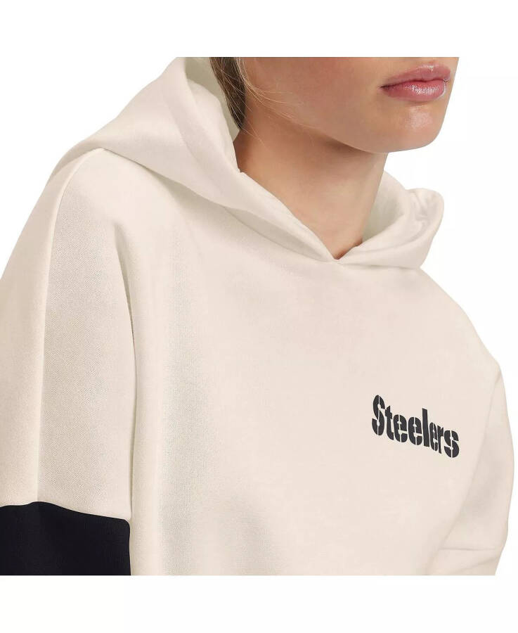 Женский свитер с капюшоном Pittsburgh Steelers Harriet, цвет черный и бежевый - 2