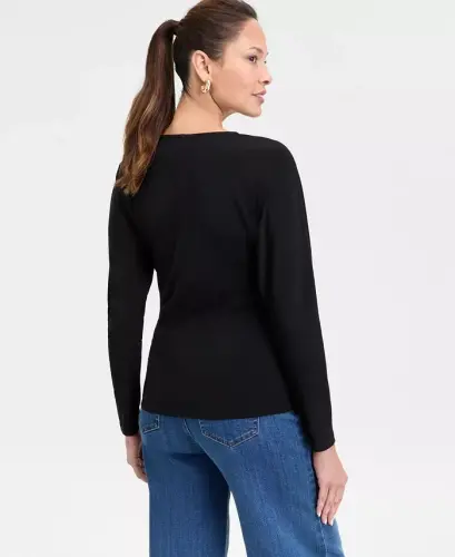 Women's Dolman-Sleeve Top, Exclusively at Modazone-Deep Black - I.N.C. INTERNATIONAL CONCEPTS (1)