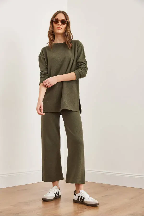 Женский хаки нижний верх Фессалоникский комплект TKM-19000323 - 2