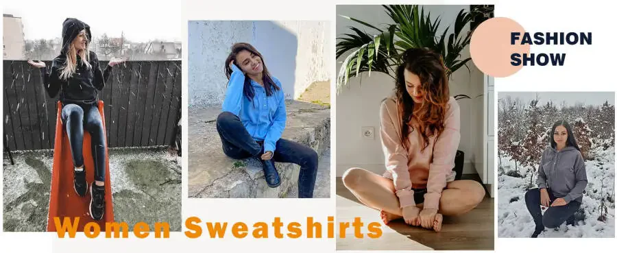 Женский худи MOSHU с полукнопкой, капюшоном и карманом - 9