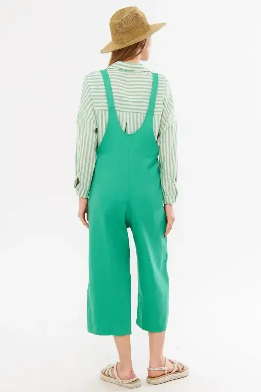 Женский зеленый комбинезон садовника ARM-20K001117-Зеленый - 4