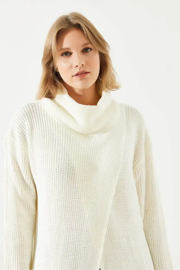 Женское длинное платье-пончо с разрезом 60651007 - 2