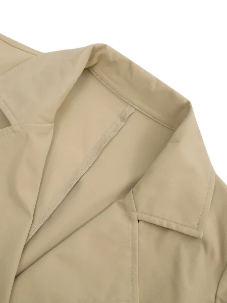 Bagilaanoe Women's Double Breasted Trench Coat Water Resistant Classic Belted Lapel Overcoat - 5