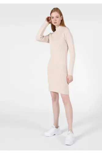 Женское платье бежевого цвета Slim Fit Cl1051553 - 3