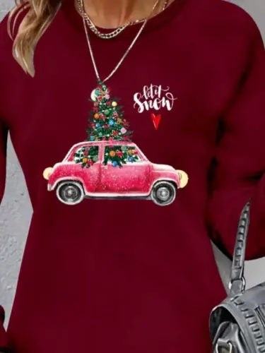 Женское платье из двух нитей вискозы с длинными рукавами, велосипедным воротником и рисунком - BÜYÜKBEDENIZ (1)