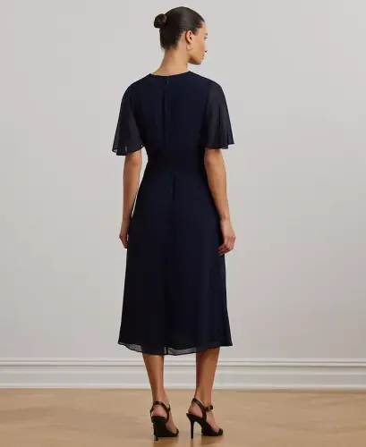 Женское платье из жоржета с поясом - LAUREN RALPH LAUREN (1)