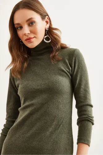 Женское хаки, полностью рыбацкое, миди-платье из шадона ELB-19 - 5