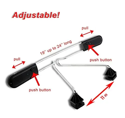 Zento Deals Chrome Car Seat Coat Rack Hanger - 11in to fit onto Most headrests (Silver 1) - ZENTO DEALS (1)