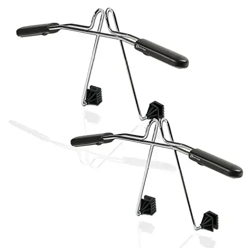 Zento Deals Chrome Car Seat Coat Rack Hanger 2 Pack - 11in to fit onto Most headrests… - ZENTO